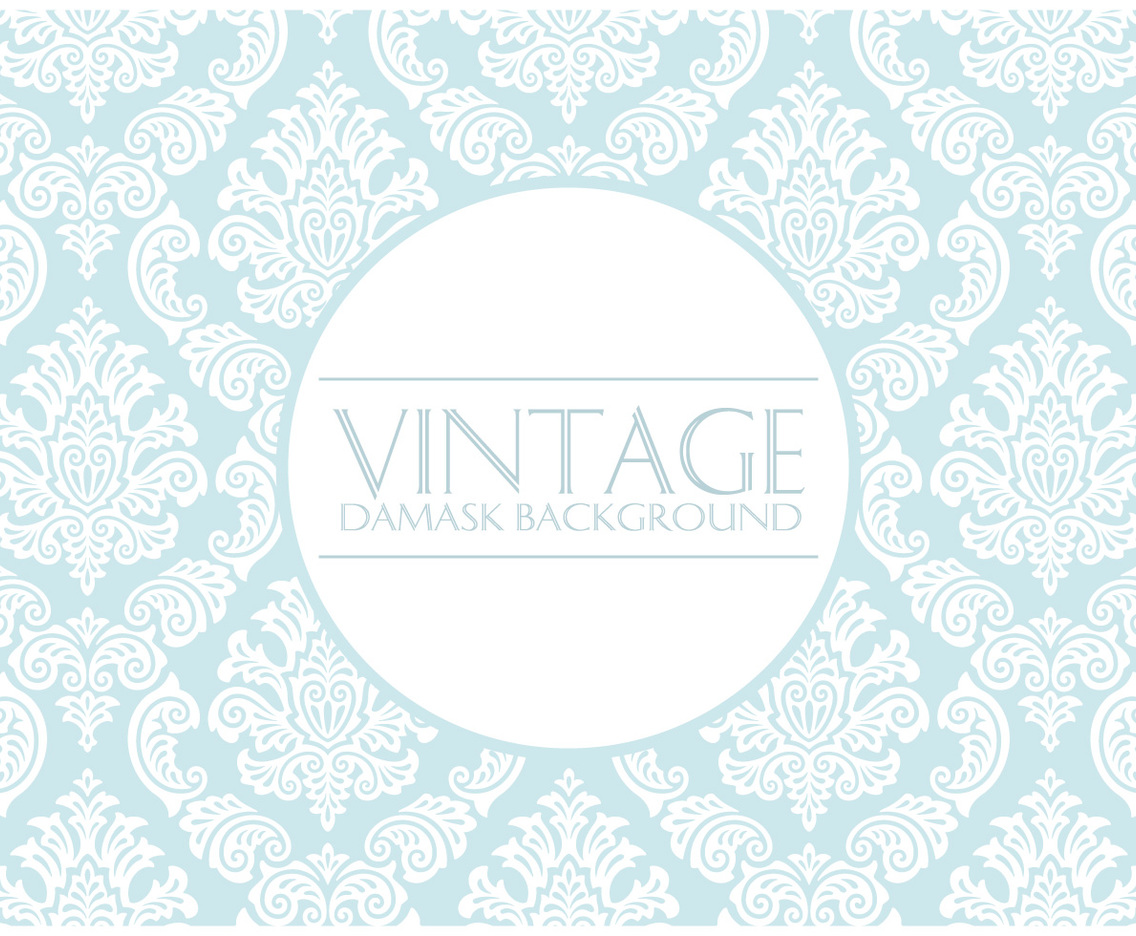 1136x936 Elegant Light Blue Damask Background Vector Art Graphics