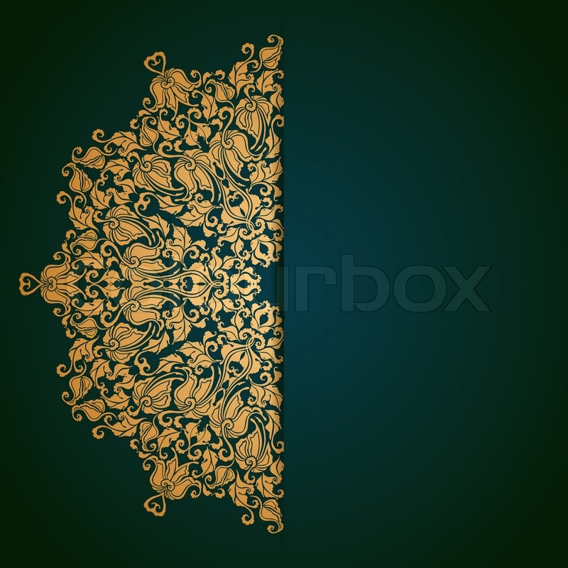 800x800 Elegant Background With Lace Ornament Stock Vector Colourbox