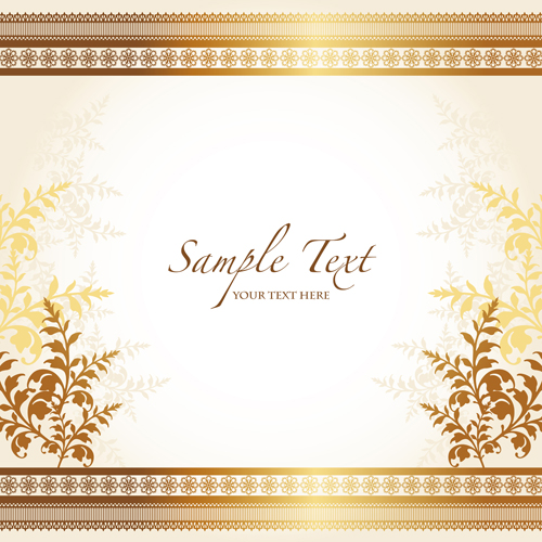 500x500 Golden Floral Elegant Background Vector Free Download