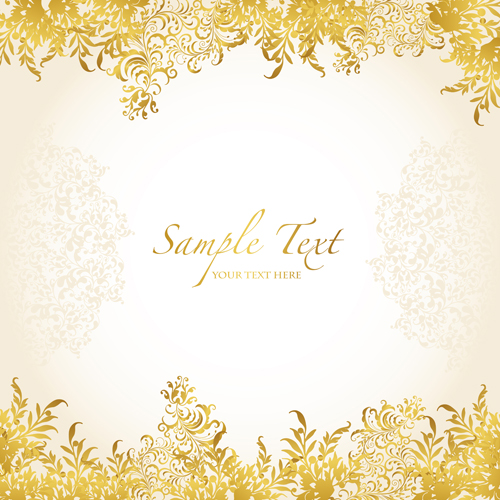 500x500 Golden Floral Elegant Background Vector Free Download