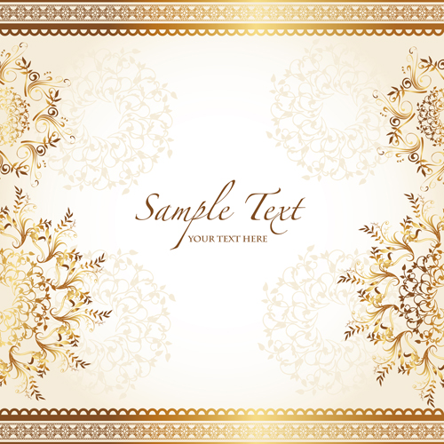 500x500 Golden Floral Elegant Background Vector Free Download