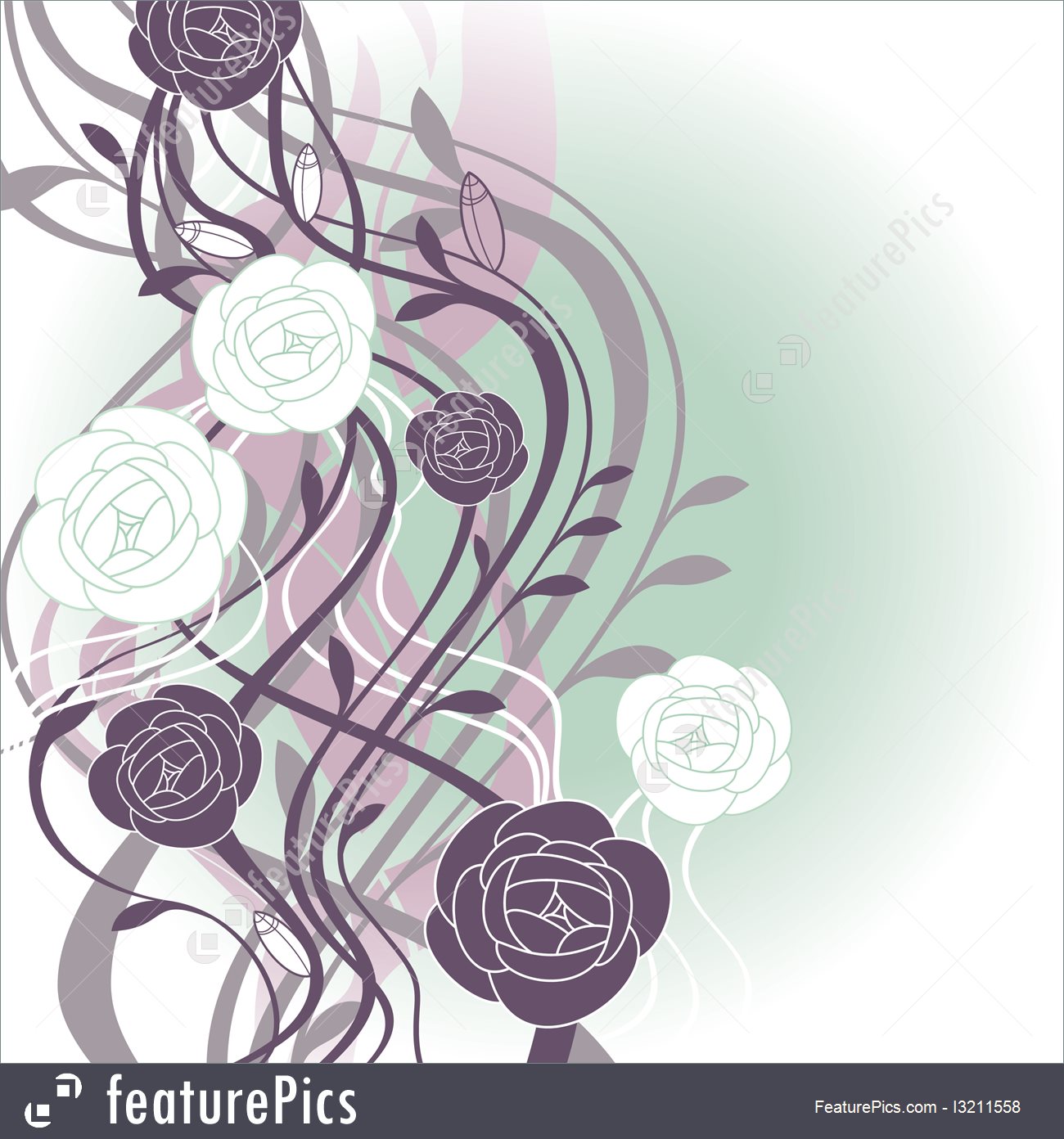 1300x1392 Templates Floral Elegant Background