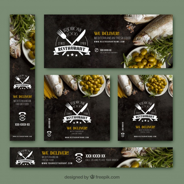 Elegant Banners With Fresh Food Vector Free Download 626x626 Elegant Banners With Fresh Food Vector Free Download