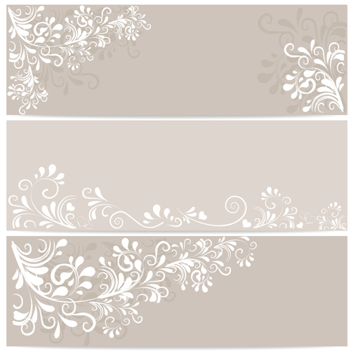 Elegant Floral Ornament Banner Vector Material Free Download 500x500 Elegant Floral Ornament Banner Vector Material Free Download