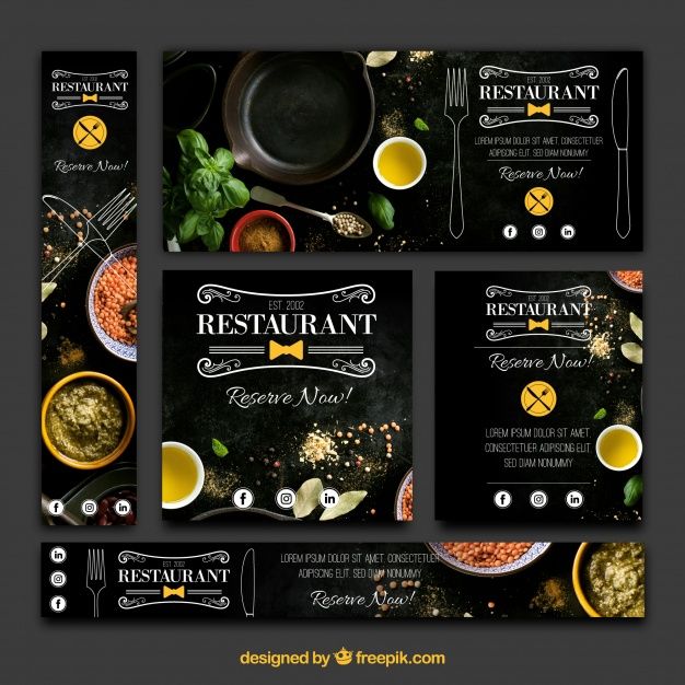 Elegant Variety Of Restaurant Banners Free Vector Facebook Cover 626x626 Elegant Variety Of Restaurant Banners Free Vector Facebook Cover
