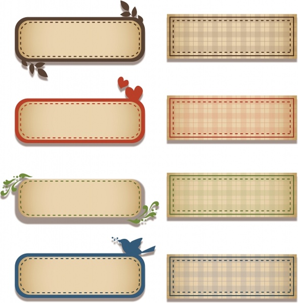Plaid Elegant Decorative Banner Vector Silhouettes Free Vector 589x600 Plaid Elegant Decorative Banner Vector Silhouettes Free Vector