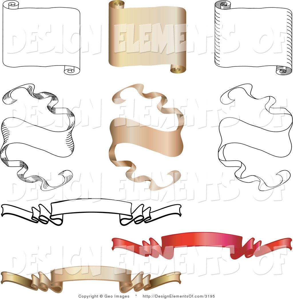 Vector Illustration Of Blank Scrolls And Elegant Banners 1024x1044 Vector Illustration Of Blank Scrolls And Elegant Banners