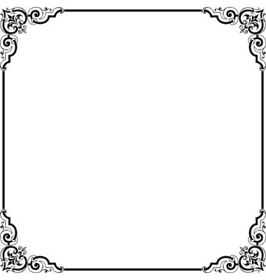 380x400 Elegant Border Frame