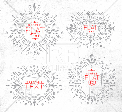 400x370 Set Of Modern Elegant Frames Vector Image Of Borders And Frames