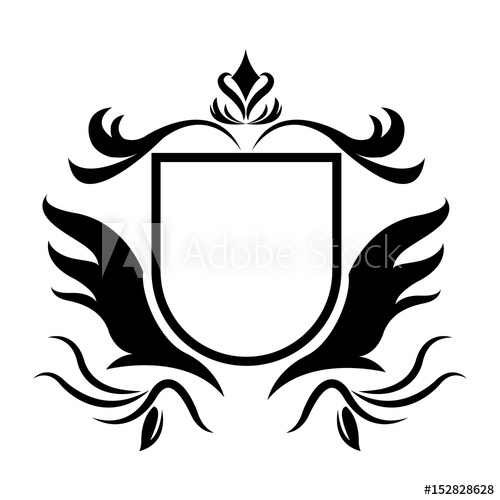 500x500 Decorative Shield Heraldry Victorian Elegant Frame Vector