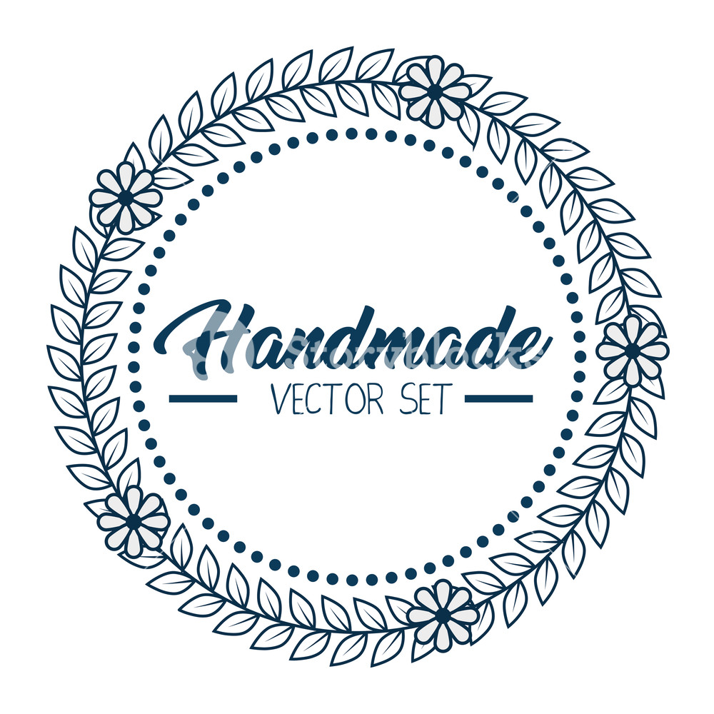 1000x1000 Handmade Drawn Elegant Frame Vector Illustration Design Royalty