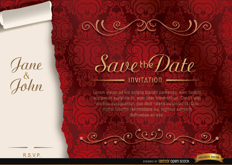 801x570 Elegant Floral Marriage Invitation