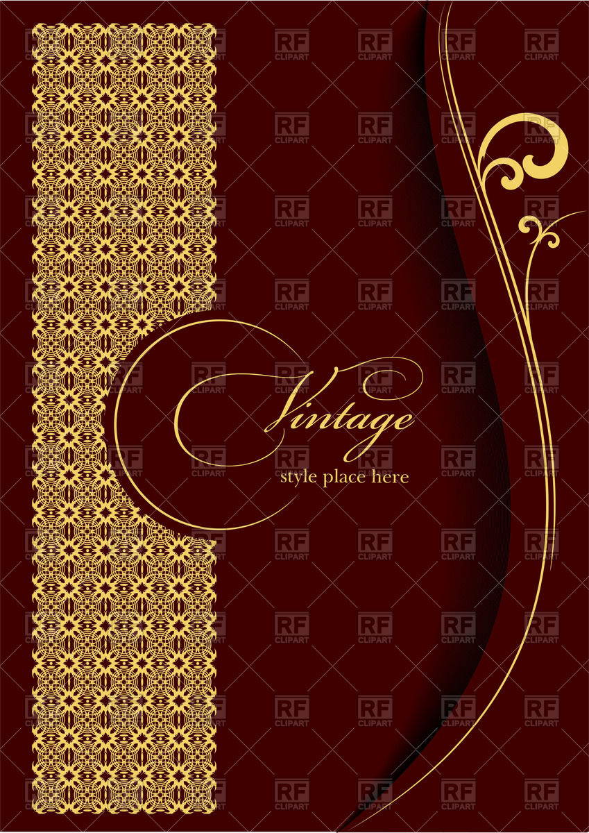849x1200 Elegant Gold Ornament On Burgundy Background