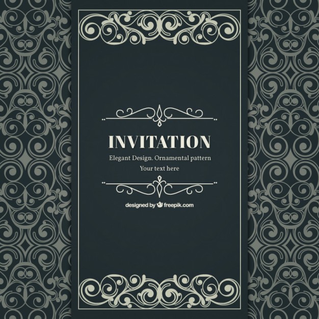 626x626 Ornamental And Elegant Invitation In Victorian Style Vector Free