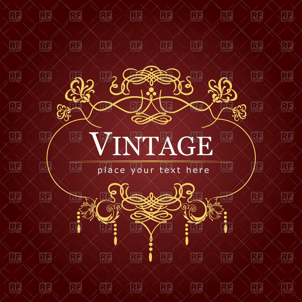 1200x1200 Vintage Frame With Elegant Gold Ornament For Luxury Invitations