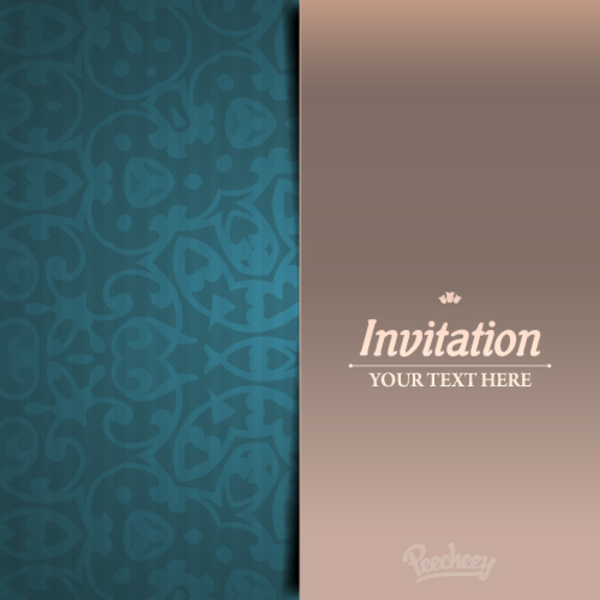 600x600 Elegant Invitation Card Free Vector