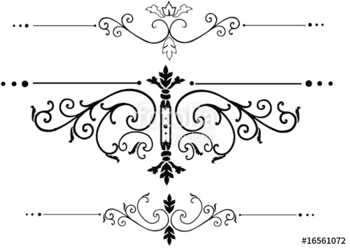 500x354 Elegant Rule Lines And Scrolls Stock Image And Royalty Free