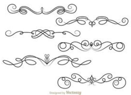 440x320 Elegant Line Dividers Black, Elegant Lines Png