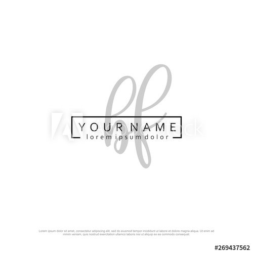 500x500 Initial B F Bf Elegant Logo Template Vector