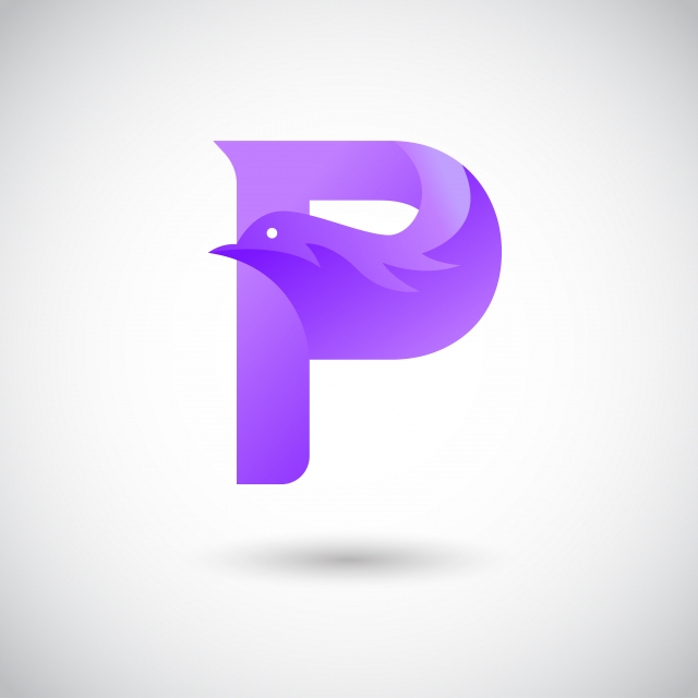 640x640 Letter P With Dove Logo Concept Creative And Elegant Logo Design