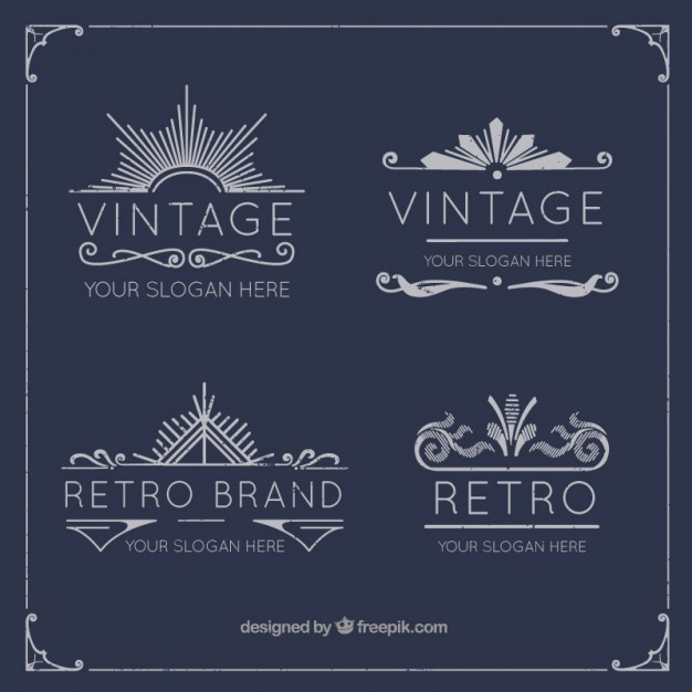 626x626 Vintage Elegant Logo Collection Free Vectors Ui Download