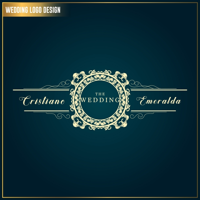 640x640 Wedding Logo Design Template Wedding Logo Vector Feminine Elegant