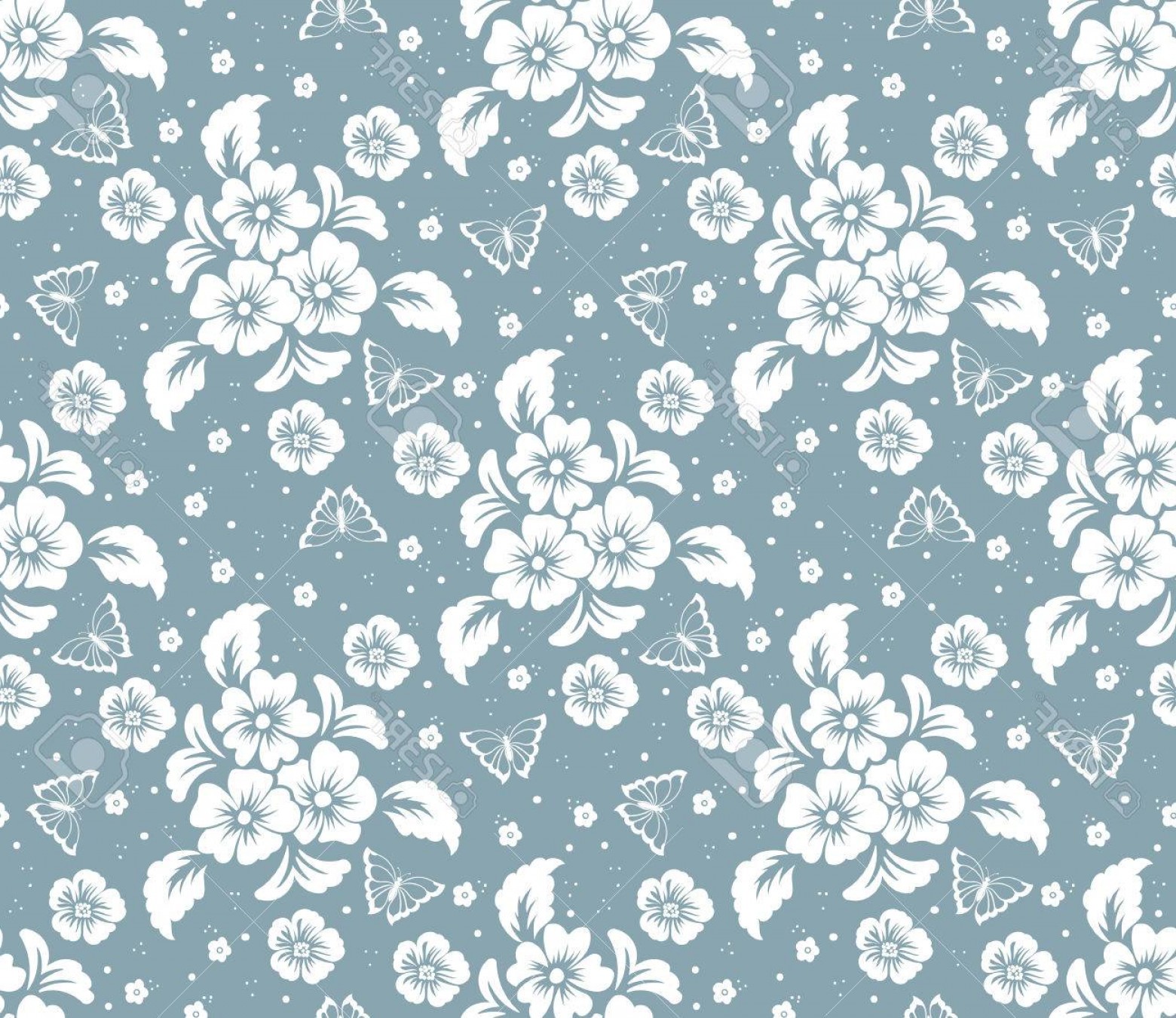 1560x1351 Photostock Vector Vector Flower Seamless Pattern Background