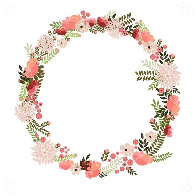 650x650 Elegant Vector Background Template Floral Ring Ide Ide Untuk