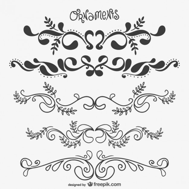626x626 Elegant Floral Ornaments Vector Free Download