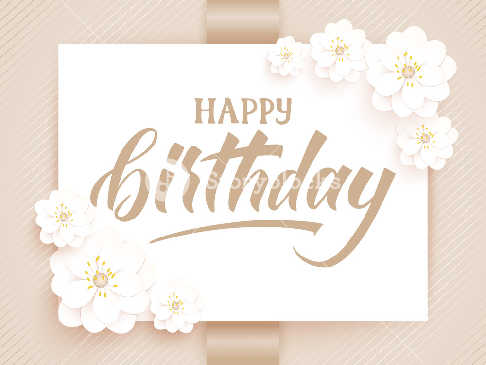 1000x750 Elegant Vector Happy Birthday Card Vector Invitation Card