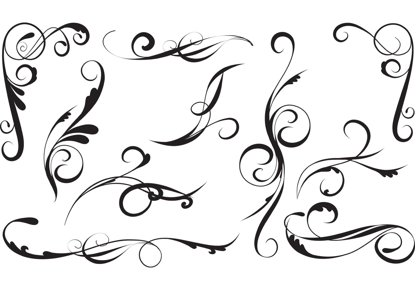 1400x980 Free Vector Elegant Swirls Images
