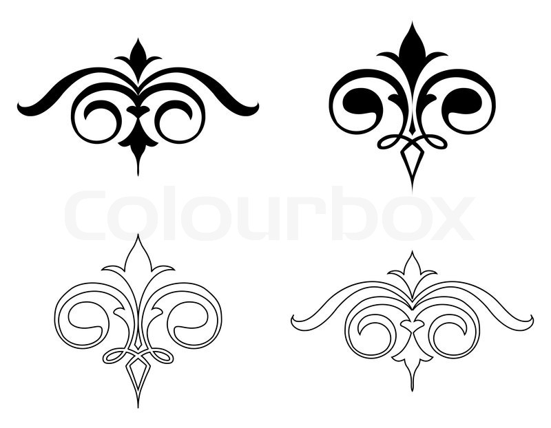 800x622 Set Elegance Elements Vector Stock Vector Colourbox
