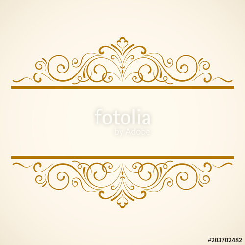 500x500 Vintage Gold Borders Elegant Vector Element For Design With Place