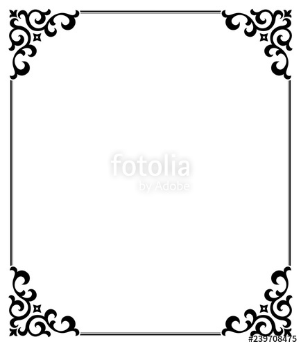 434x500 Decorative Frame Elegant Vector Element For Design In Eastern