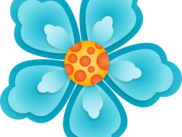 640x480 Blue Flower Clipart Flower Power