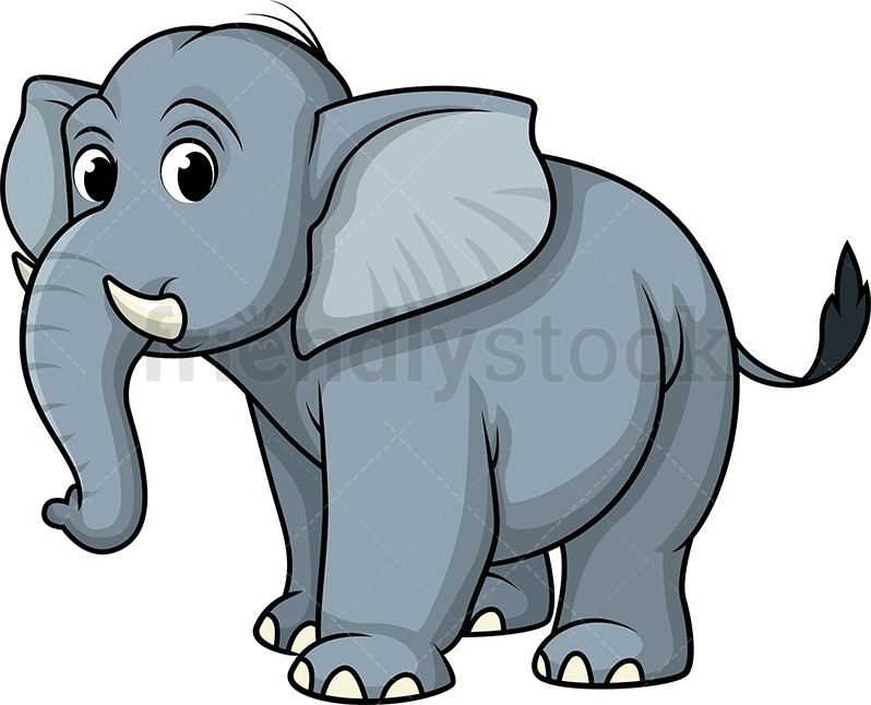 798x646 Wild Blue Elephant Cartoon Clipart Vector