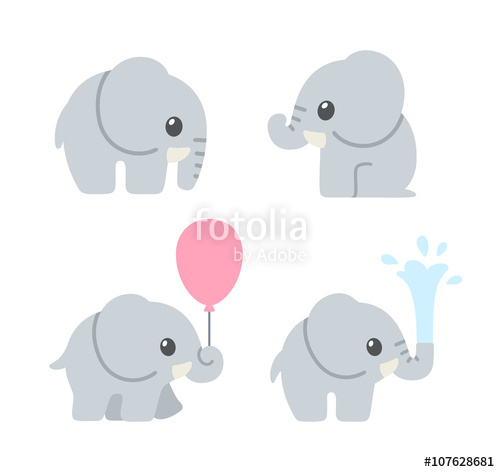 500x472 Cute Cartoon Baby Elephant Stock Image And Royalty Free Vector