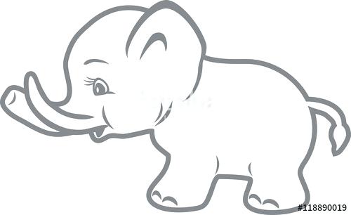 Elephant Face Vector