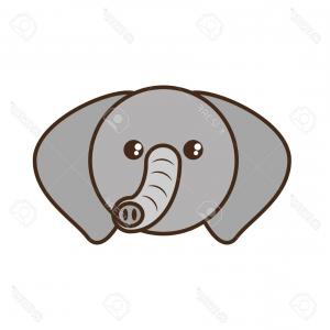 300x300 Elephant Front Face Vector On White Hoodamathrun
