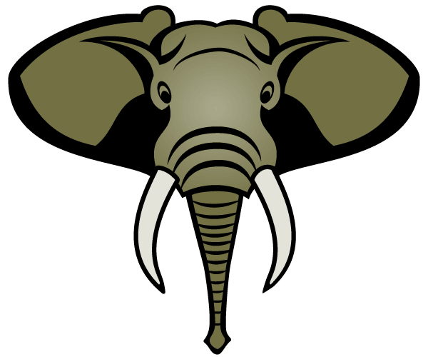 600x500 Free Elephant Head Vector Image