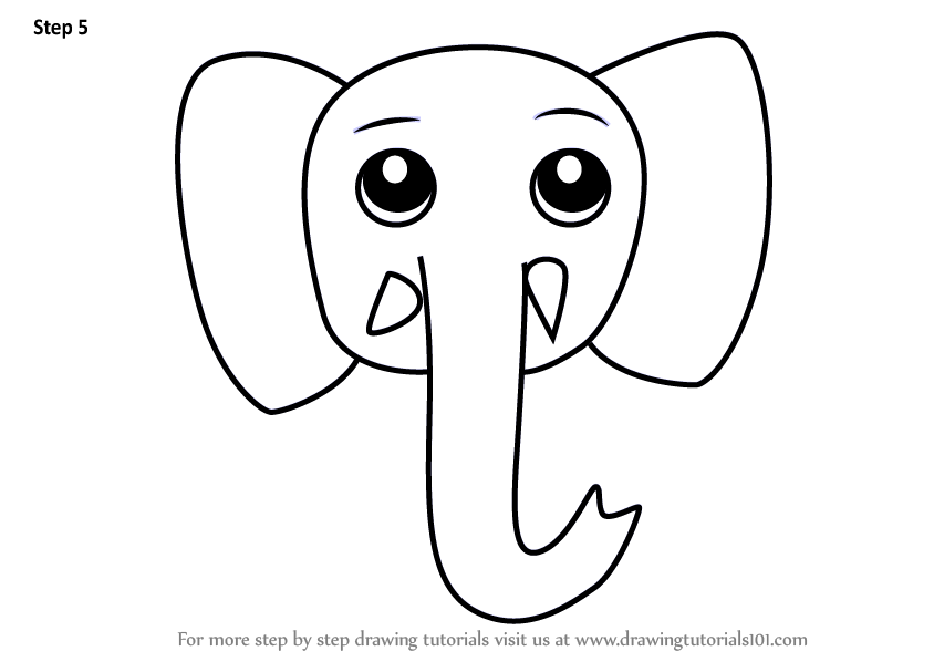 844x598 Huge Collection Of 'elephant Face Drawing' Download More Than