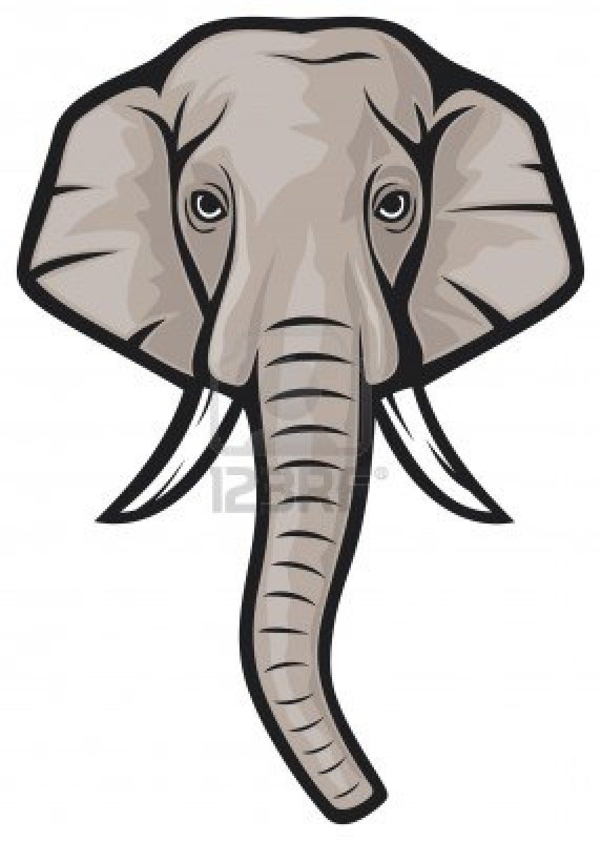 858x1200 Stock Vector In Get Drawing Again Elephant Head Drawing