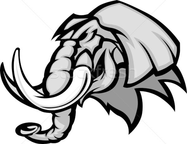 600x463 Elephant Mascot Head Vector Graphic Vector Illustration Evgenij