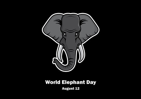 450x318 World Elephant Day Vector Elephant Head Vector Illustration