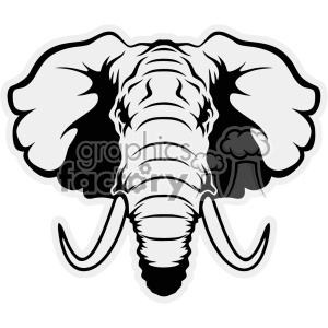300x300 Elephant Head Vector Clipart Royalty Free Gif, Png