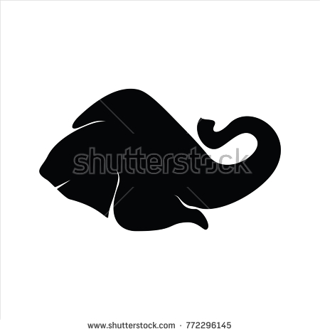 450x470 Elephant Head Silhouette