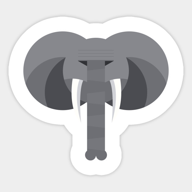 630x630 Elephant Head Vector Image