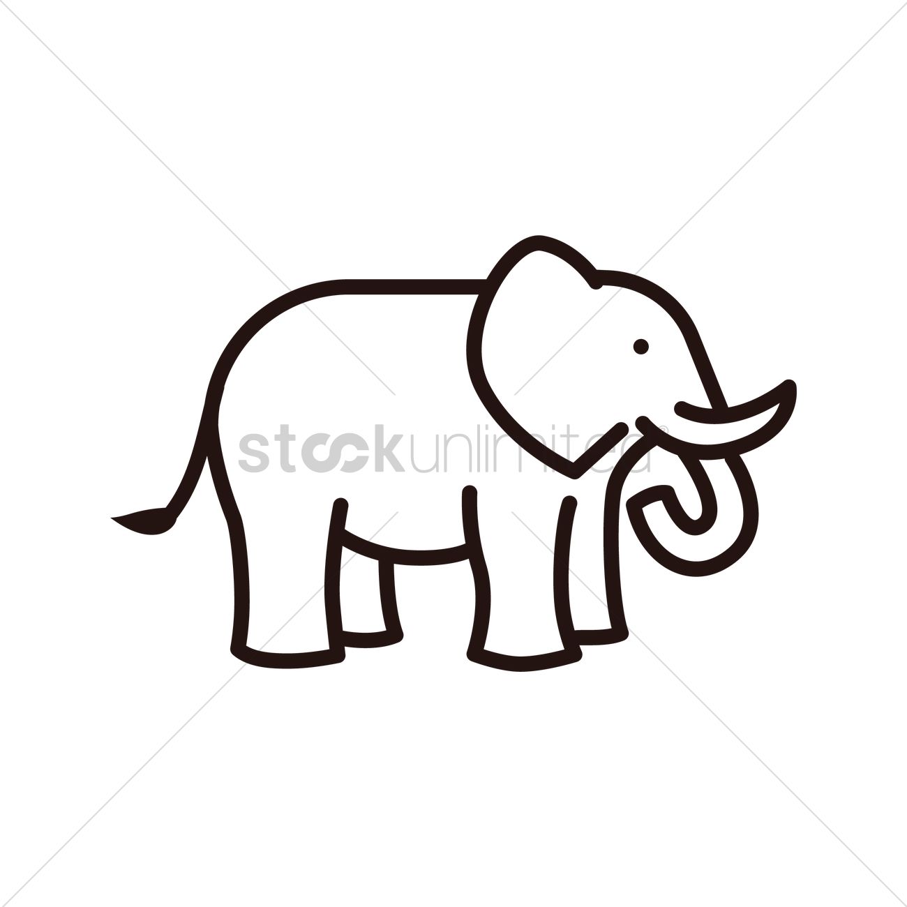 1300x1300 Elephant Icon Vector Image