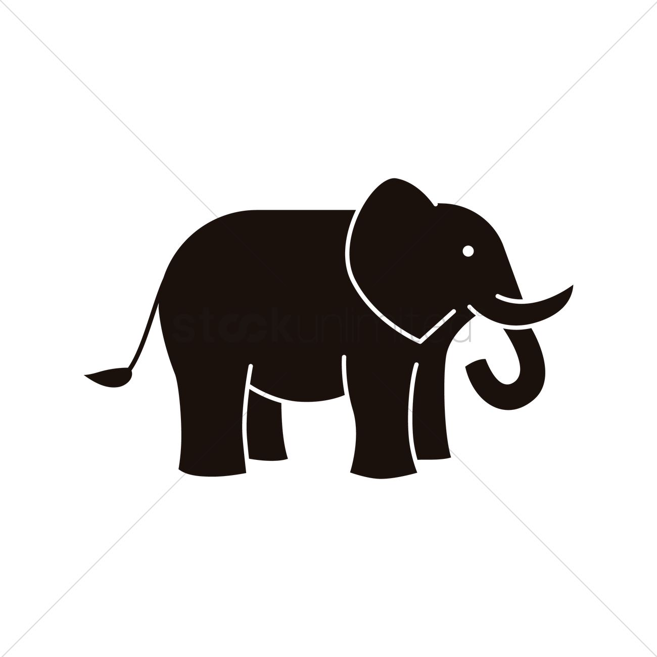 1300x1300 Elephant Icon Vector Image