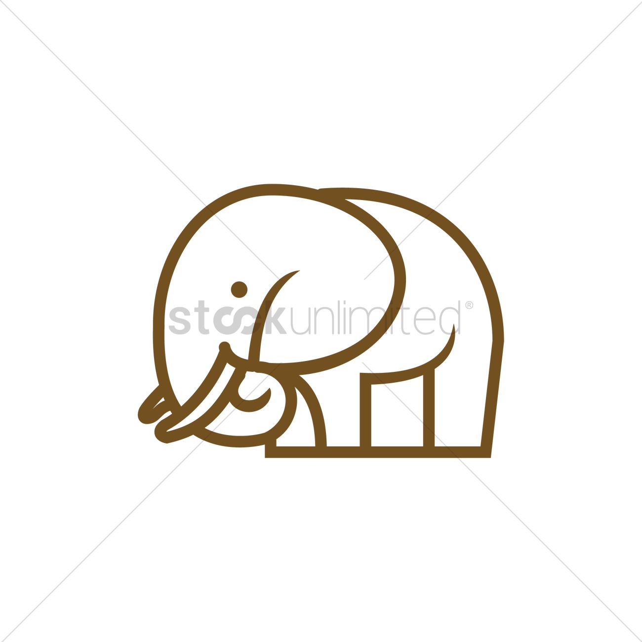 1300x1300 Elephant Icon Vector Image